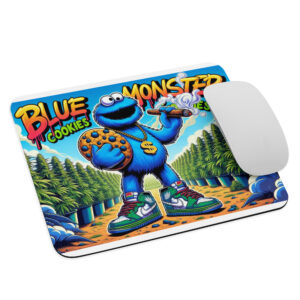 Blue Monster Cookies Mouse Pad