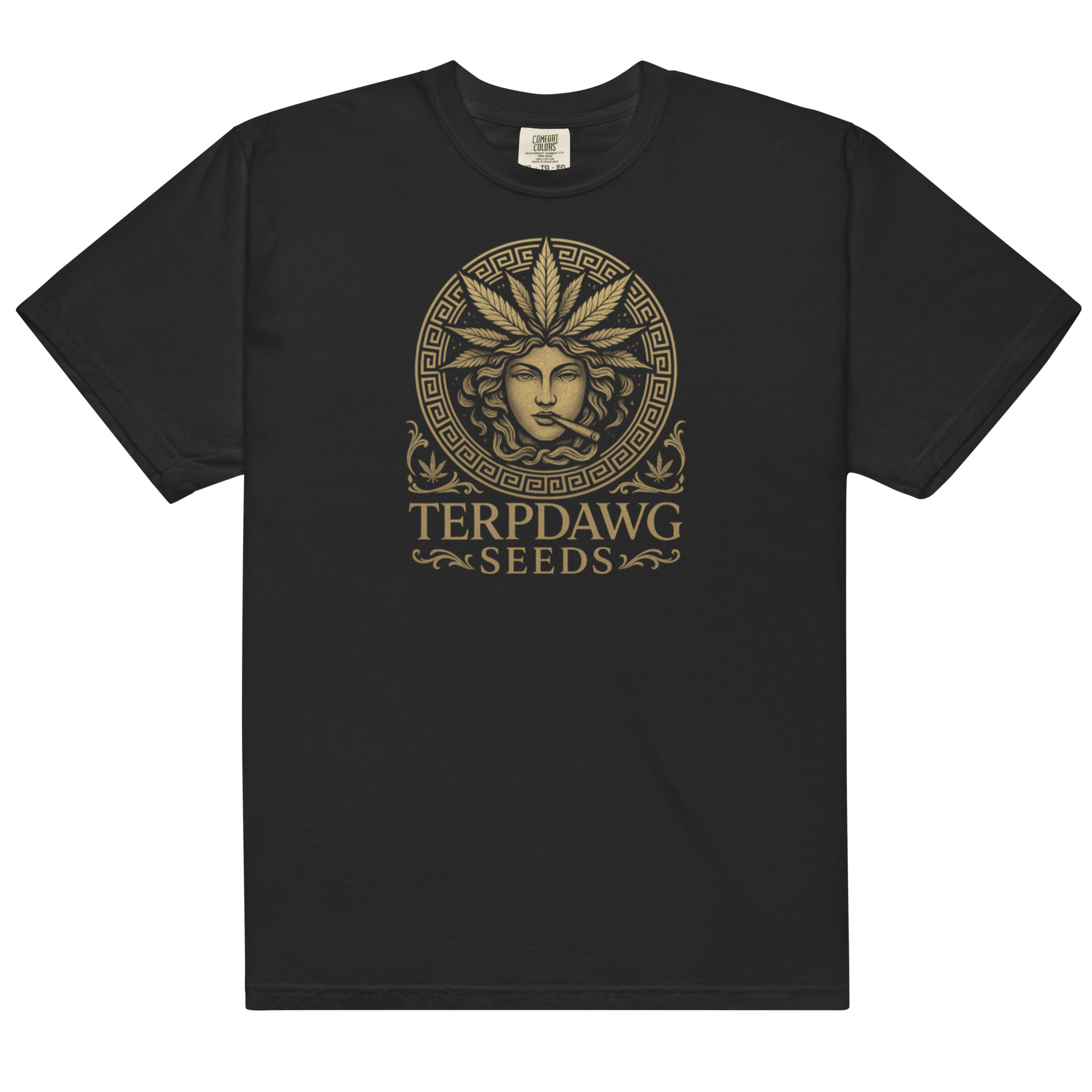 Terpdawg Seeds Medusa Kollektion Schweres textilgefärbtes Unisex-T-Shirt – Bild 5